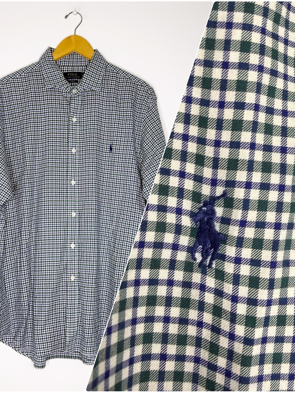 Polo Ralph Lauren Slim Fit Check Button Down Shirt XL Long Sleeve Dress Shirt
